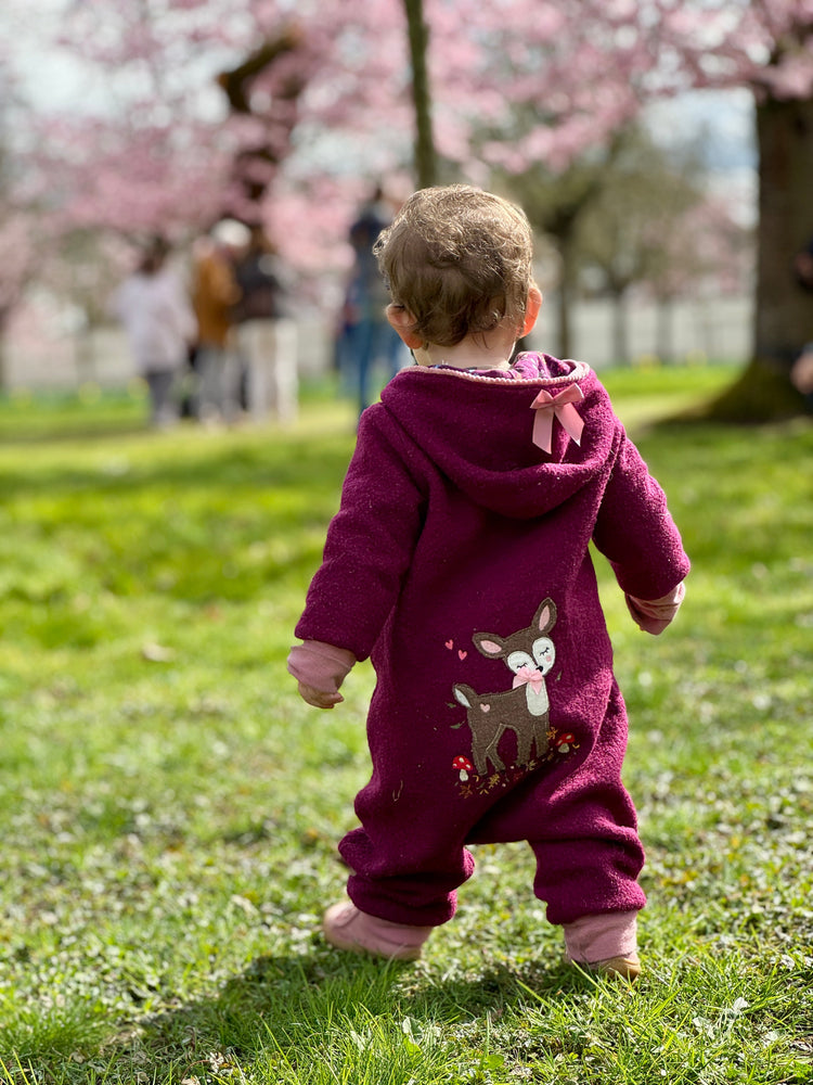 Baby Wollwalkoverall. bestickt, personalisert