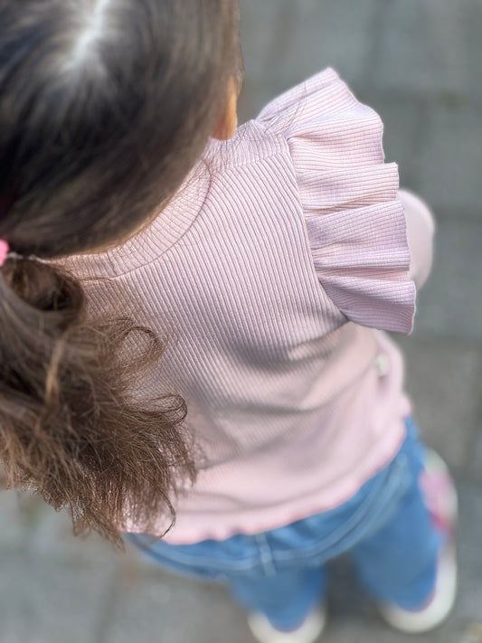 Romantisches Shirt aus Rib -personalisierbar