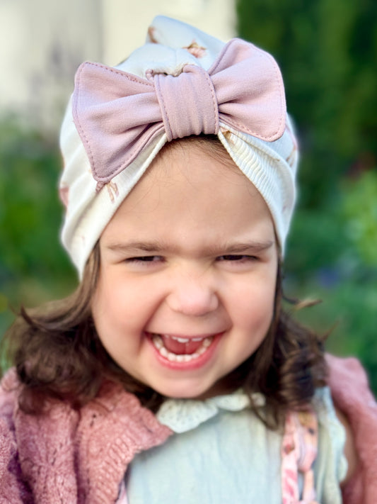 Turban Mütze aus Rib mit Wechselschleife