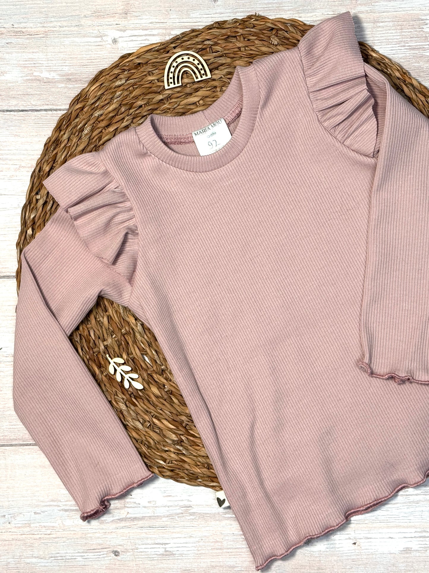 Romantisches Shirt aus Rib -personalisierbar
