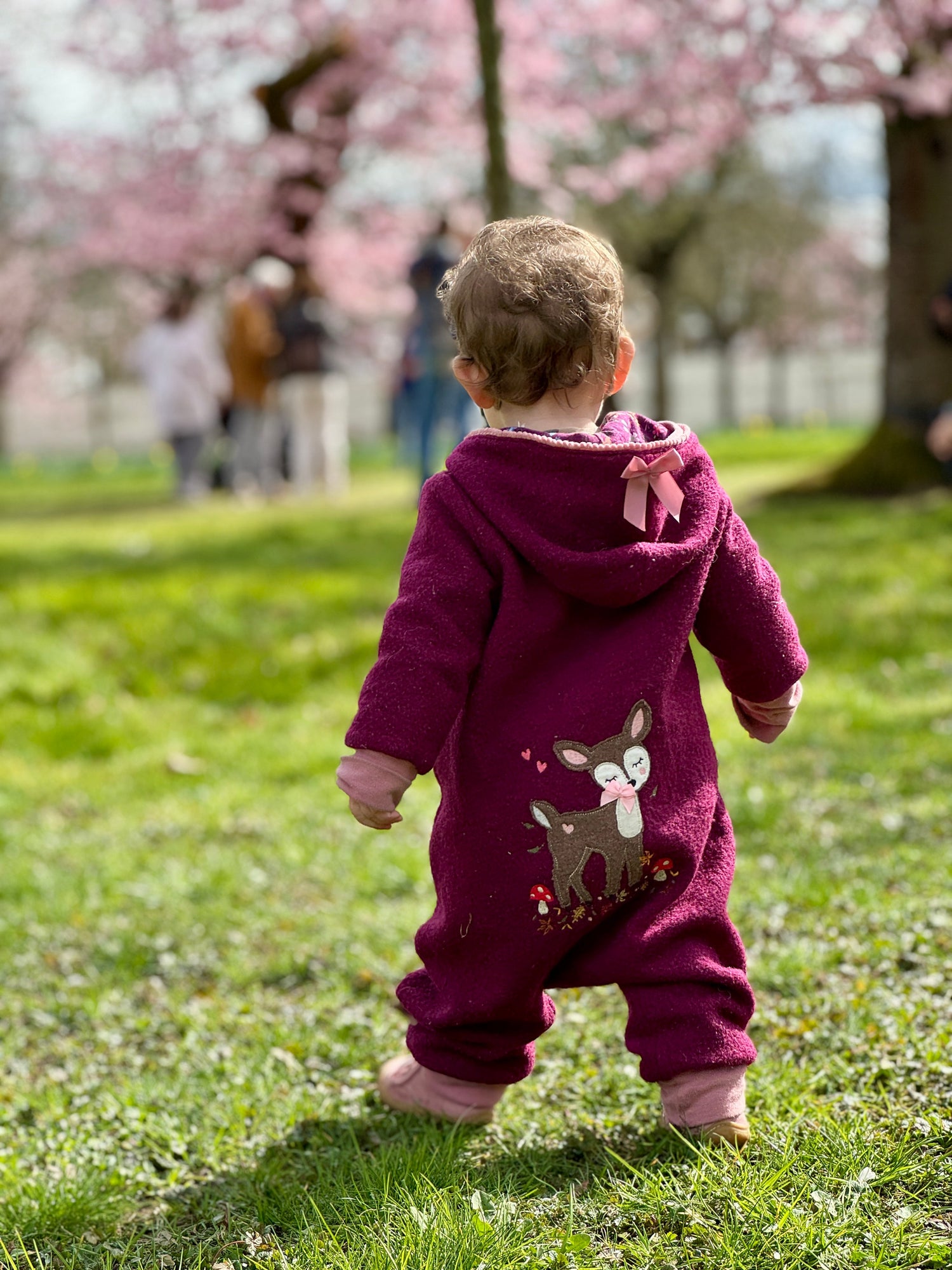 Baby Wollwalkoverall. bestickt, personalisert