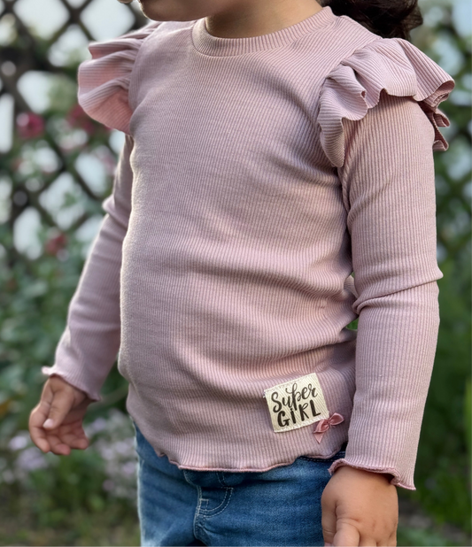 Romantisches Shirt aus Rib -personalisierbar