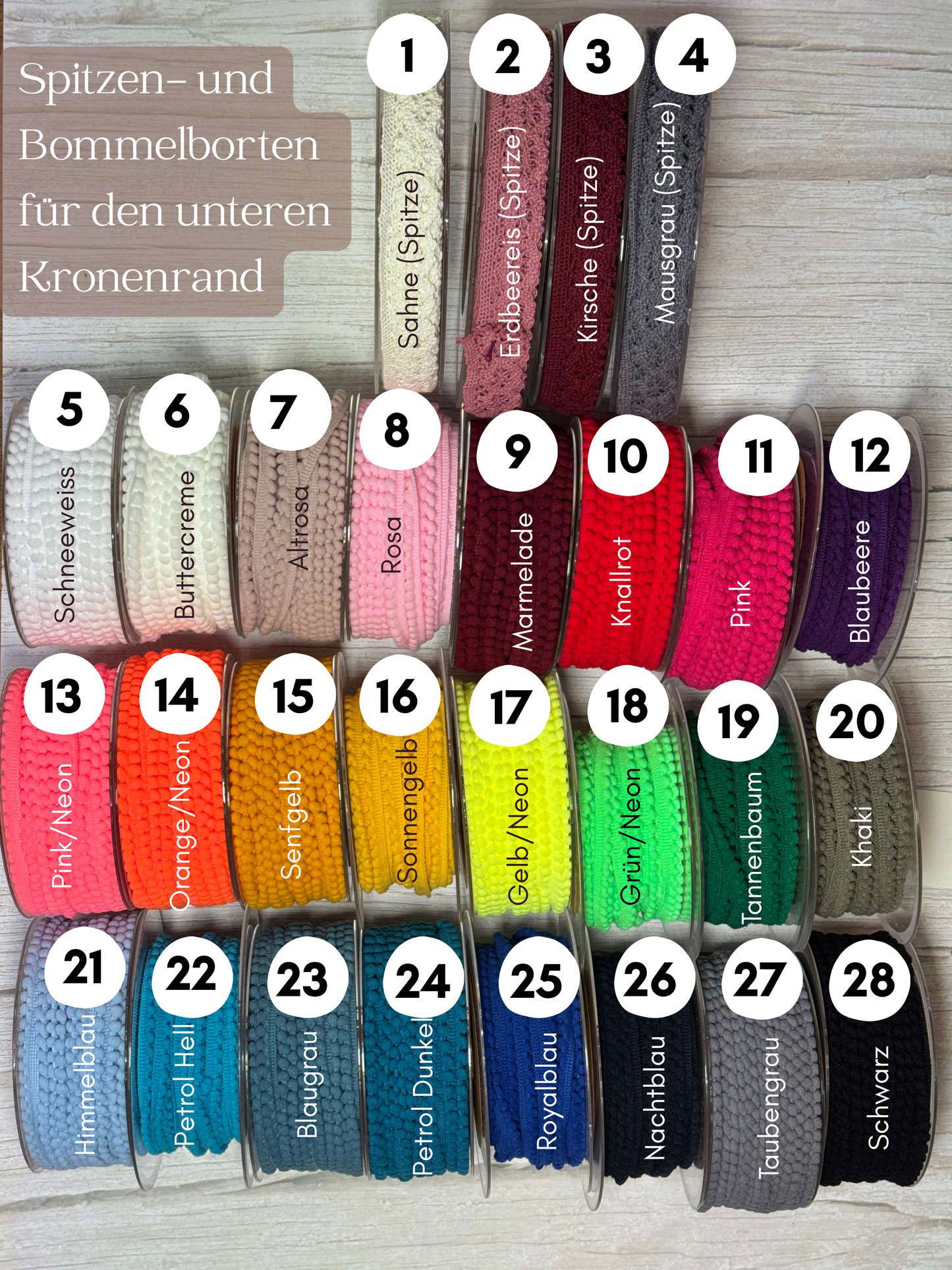 Individuelle Musselin-Geburtstagskrone