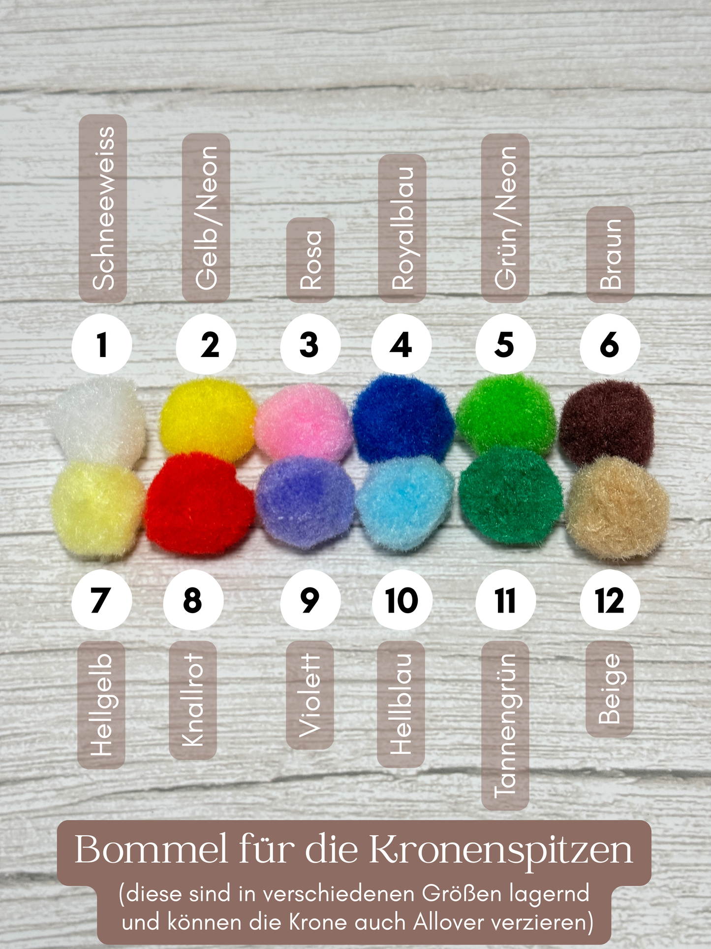 Individuelle Musselin-Geburtstagskrone