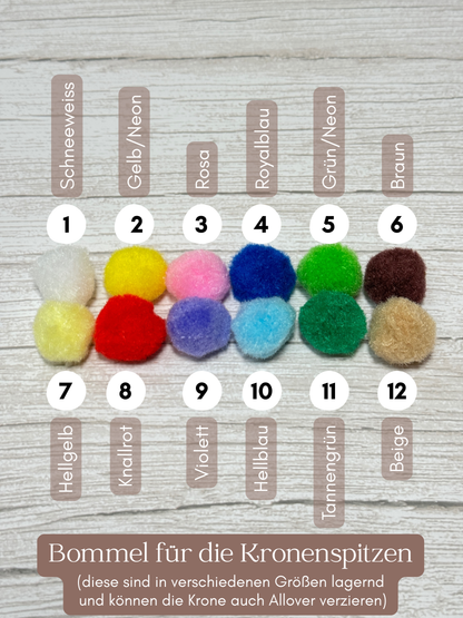 Individuelle Musselin-Geburtstagskrone