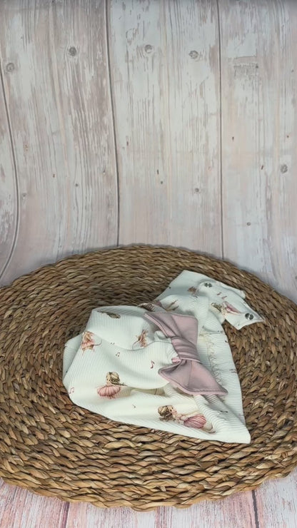 Turban Mütze aus Rib mit Wechselschleife
